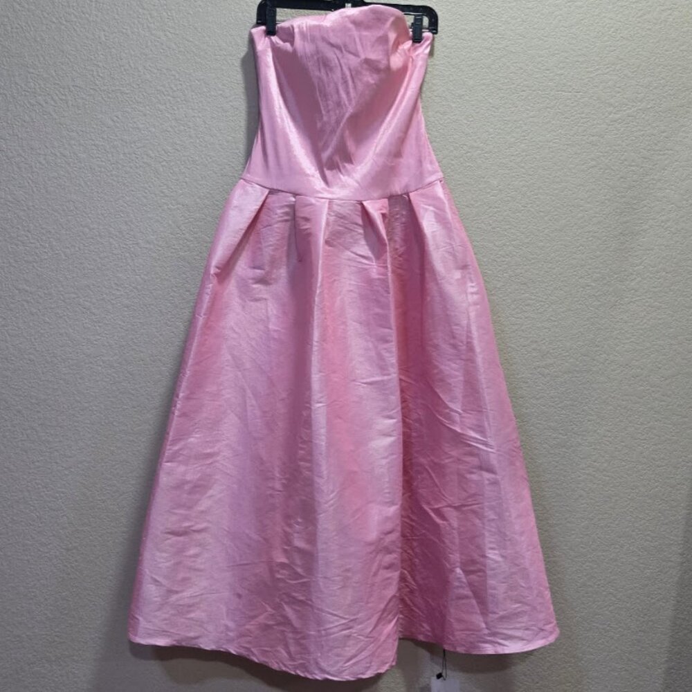 NWT MORE TO COME Cambria Strapless Dress In Pink Size L - Picture 5 of 11